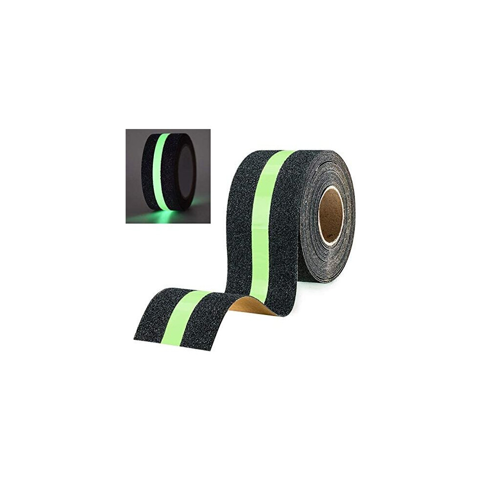Hyber&Cara Anti Slip Grip Tape Glowing In Dark, Non Slip Adhesive Stair Treads, High Traction Safety Tape For Stairs Steps Decking Indoor & Outdoor, 755320162852