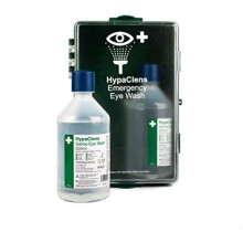 Safety First Aid Group HypaClens Eye Wash Station Cabinet Wall-Mounted with 2 x 500 ml Eye Wash Bottles