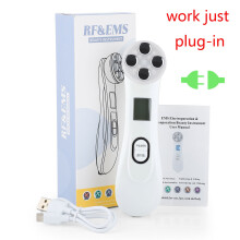 (White plug-in) Face Mesotherapy RF Radio Frequency Lift Massager
