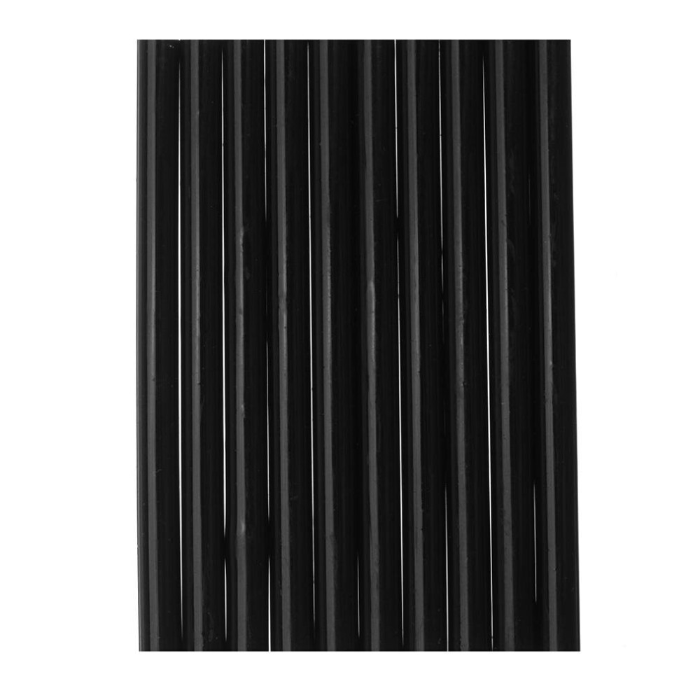 (Black) 10Pcs 7Mmx100mm Colorful Hot Melt Glue Stick Colorant Diy Crafts Repair Model Adhesive Sticks 3654659450487