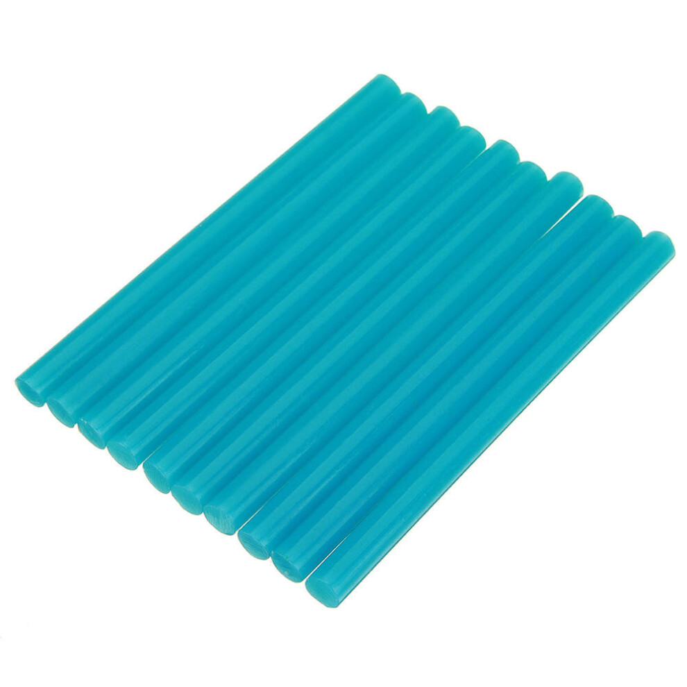 (Sky Blue) 10Pcs 7Mmx100mm Colorful Hot Melt Glue Stick Colorant Diy Crafts Repair Model Adhesive Sticks 3654659450500