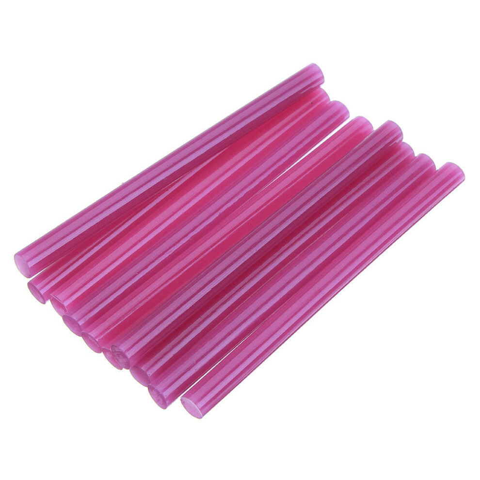 (Claret) 10Pcs 7mmx100mm Colorful Hot Melt Glue Stick Colorant DIY Crafts Repair Model Adhesive Sticks