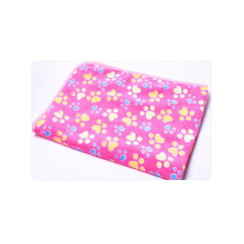 (RoseRed, 80*60cm31.5*23.6in) Dog Kennel Pad Pet Blanket, Warm In Autumn And Winter, Thickened Coral Wool