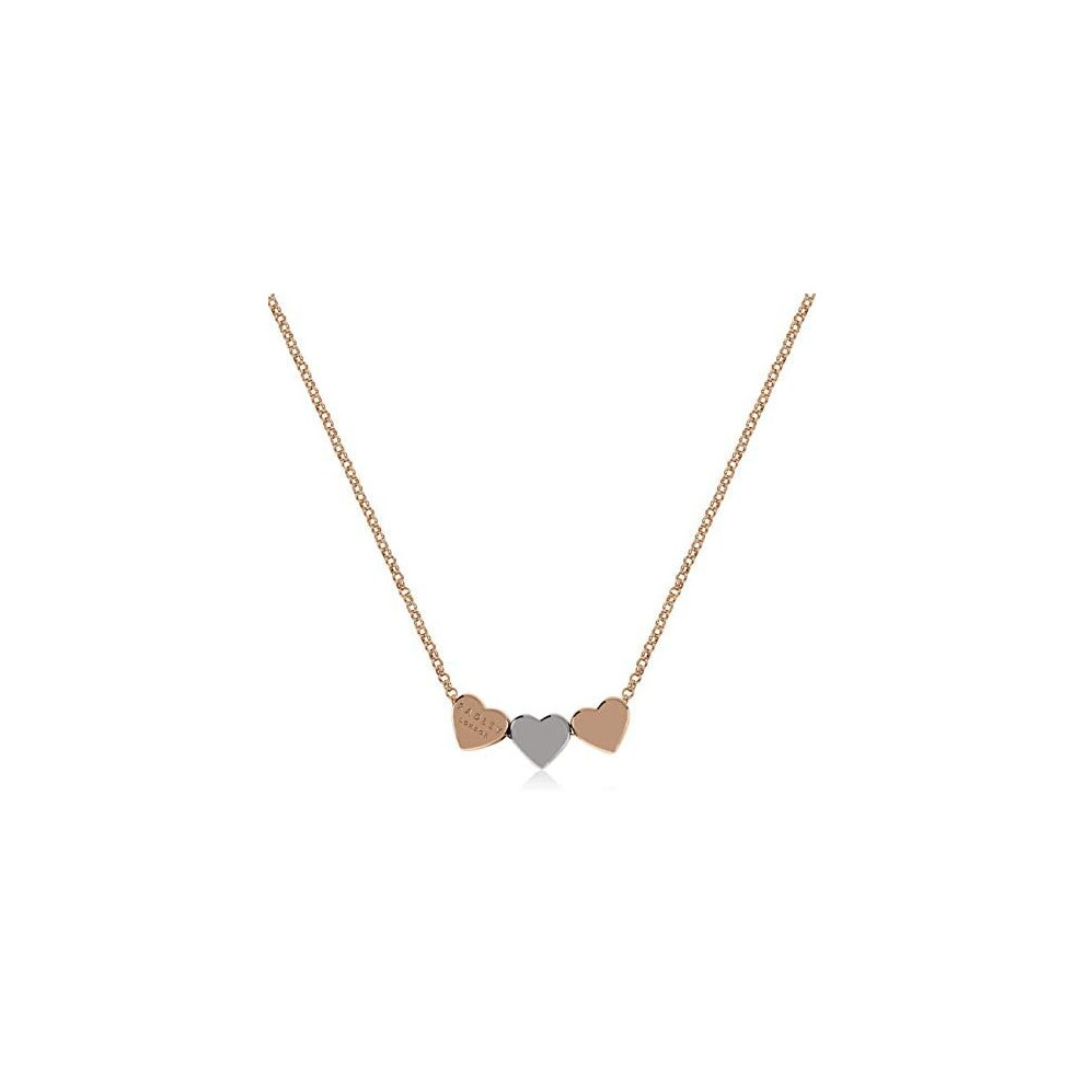 RADLEY Hello Love Ladies Rose Gold Adjustable Silver centre heart Necklace. Fun Giftable RADLEY Postcard & Envelope Packaging. one size