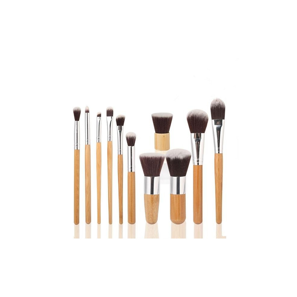 Bamboo Handle Makeup Eyeshadow Blush Concealer Brush Set