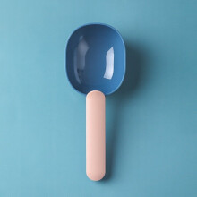 (pink blue) Multifunctional Pet Food Shovel Spoon Dog Cat Feeding Spoon Portable Pet Feed Supplies