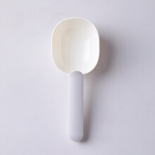 (White Grey) Multifunctional Pet Food Shovel Spoon Dog Cat Feeding Spoon Portable Pet Feed Supplies
