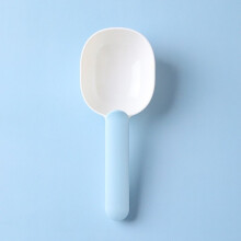 (White Blue) Multifunctional Pet Food Shovel Spoon Dog Cat Feeding Spoon Portable Pet Feed Supplies