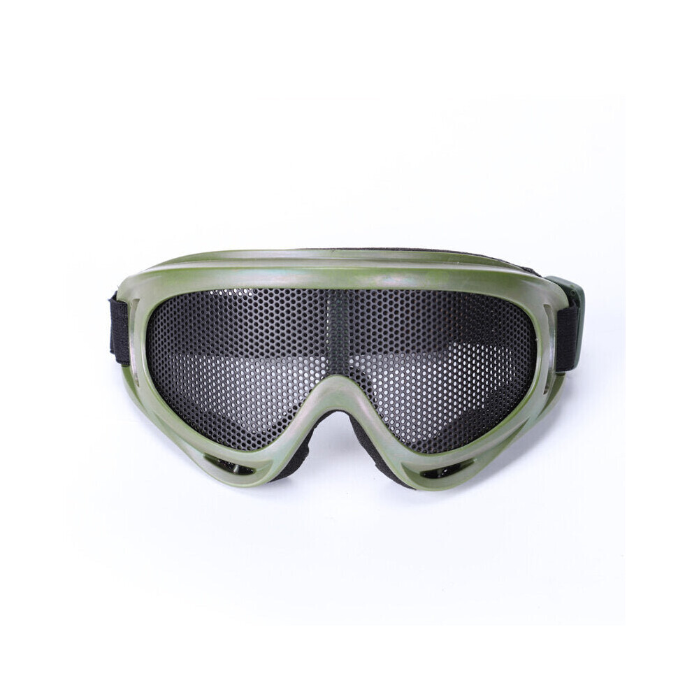 (Army Green) Hunting Shooting Airsoft Net Eyes Protective Tactical Glasses Bike Motorcycle Shock Resistance