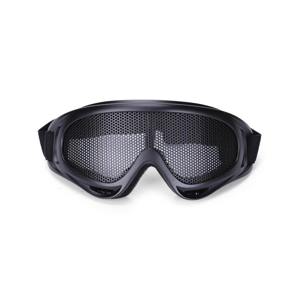 (Black) Hunting Shooting Airsoft Net Eyes Protective Tactical Glasses Bike Motorcycle Shock Resistance