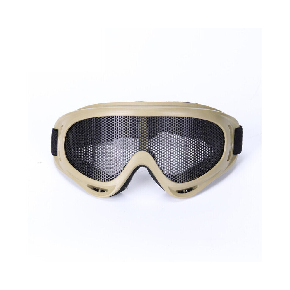 (Sand) Hunting Shooting Airsoft Net Eyes Protective Tactical Glasses Bike Motorcycle Shock Resistance