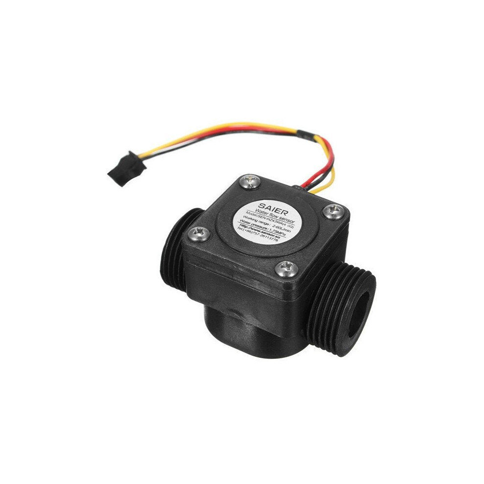 60L/min Water Flow Meter Sensor DN20 G3/4 Inch DC 5V Fluid Flowmeter Counter Switch