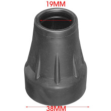 (Inner: 19MM Outer: 38MM) Walking Stick End Tripod Cane Tip Non-Slip Bottom Self Standing Rubber Walk