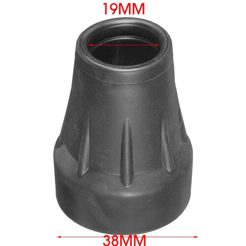 (Inner: 19MM Outer: 38MM) Walking Stick End Tripod Cane Tip Non-Slip Bottom Self Standing Rubber Walk