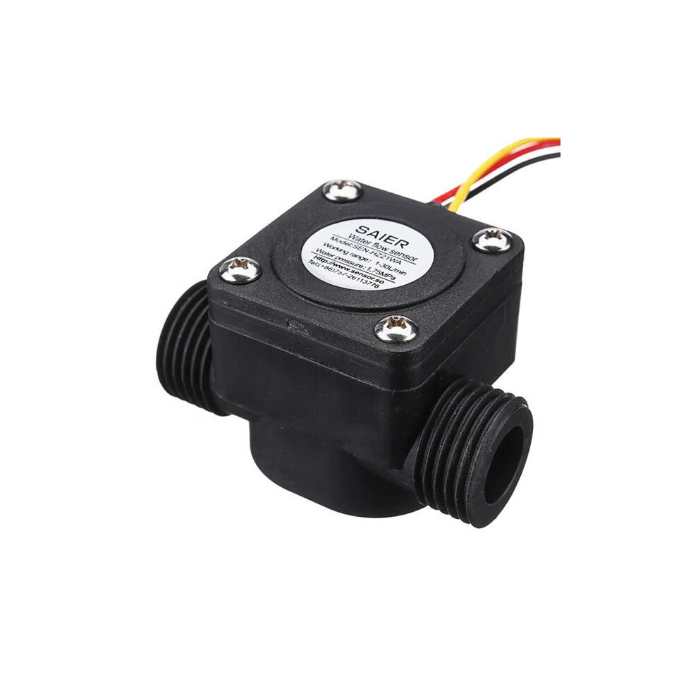 G1/2 Inch 1.75Mpa Water Flow Sensor Flow Meter 1-30L/min 15mA