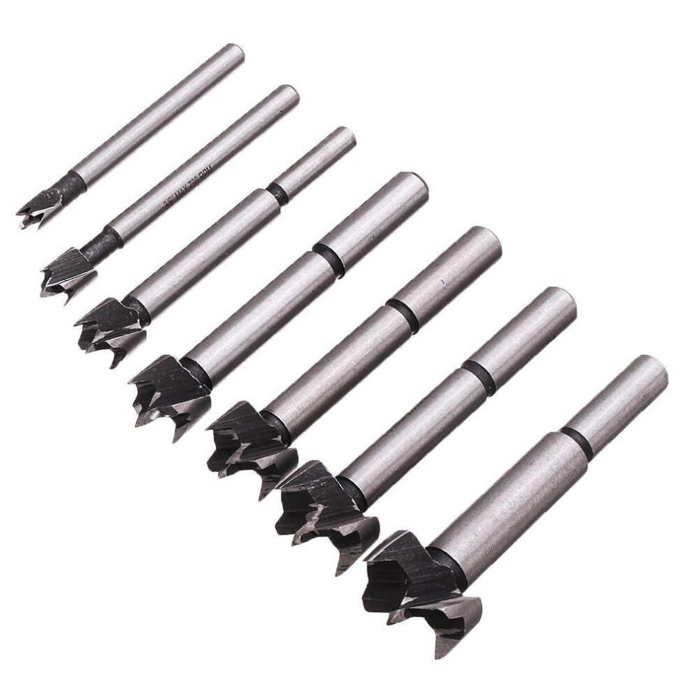 7Pcs 6-25Mm Hinge Hole Cutter Set Woodworking Boring Wood Saw 3654659217394