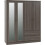 Lisbon 4 Door Wardrobe Black Wood Grain 5