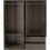 Lisbon 4 Door Wardrobe Black Wood Grain 2