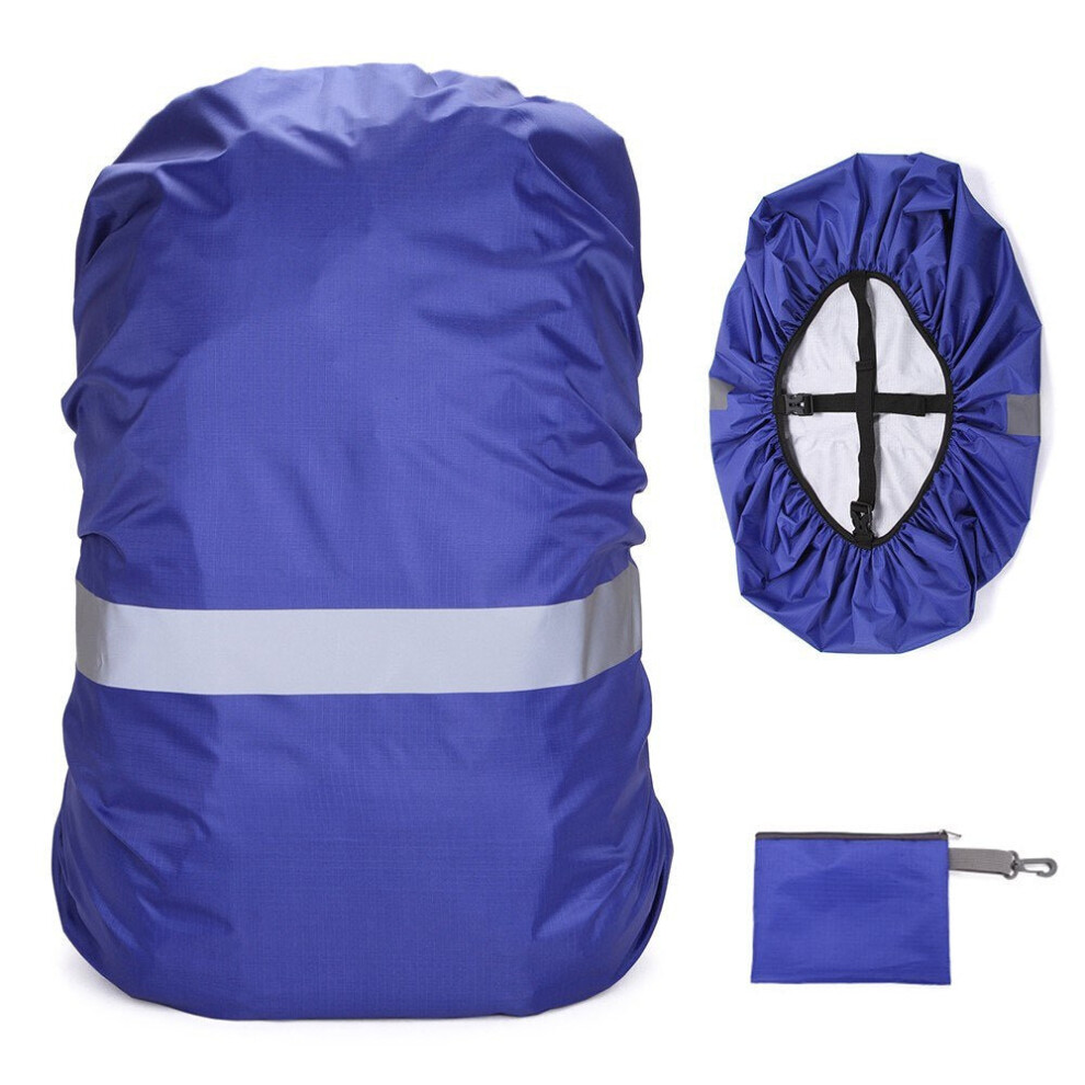 (Blue, M) Backpack Cover with Reflective Strip-image-OPC-P9R6N6N-NEW