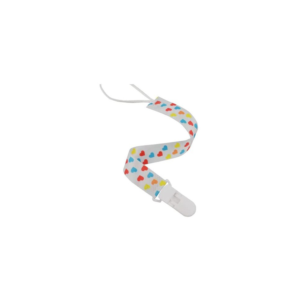 (Hearts) Baby Dummy Clip - Pacifier Strap Holder Funky Planet
