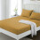 (Ochre , Single) 25cm Fitted Sheet Bed Sheet For Mattress All Size 2