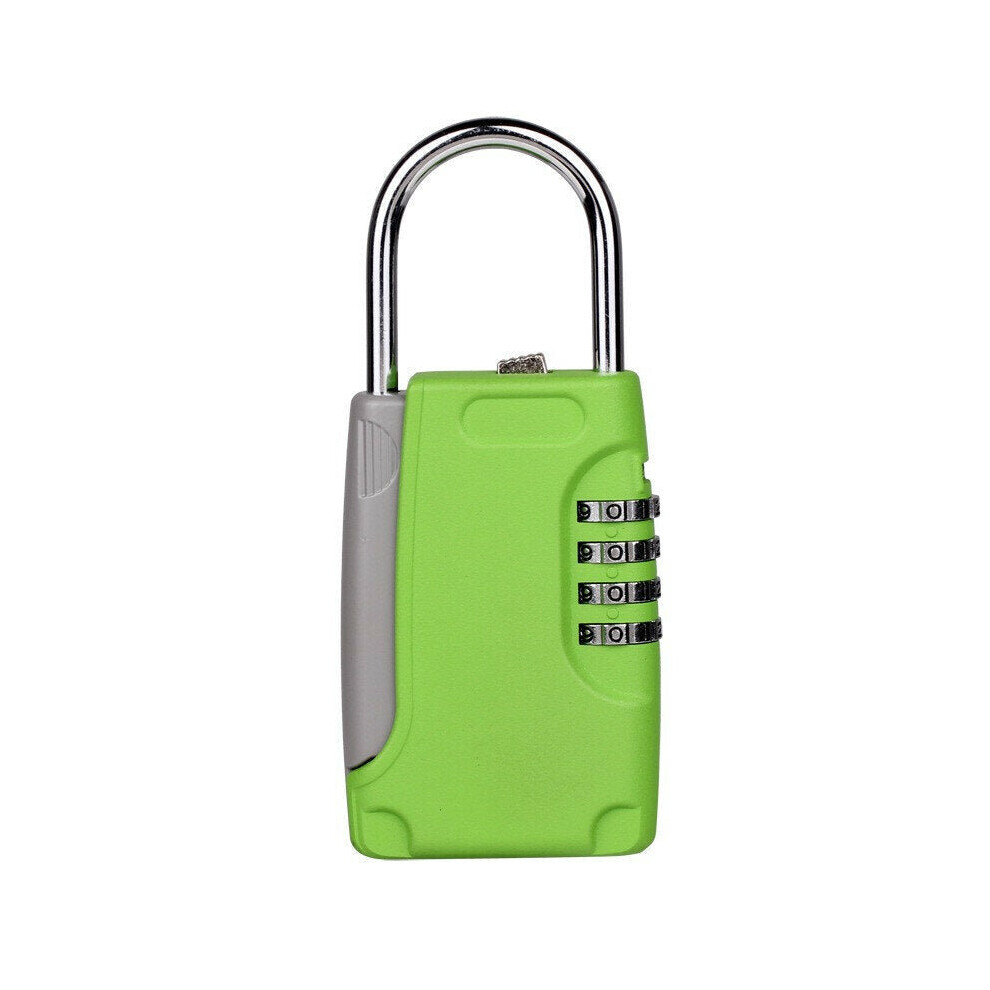 (Green) Zinc Alloy Portable Anti Theft Key Storage Box With 4-Digit Mechanical Password Code Lock 3654659454560