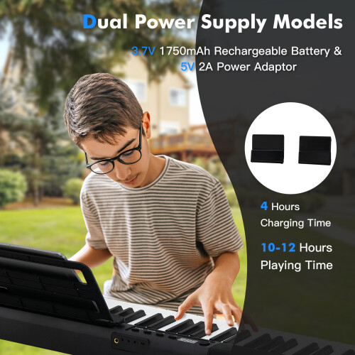 88-Key Electronic Keyboard Semi-Weighted Full Size Digital Piano 2