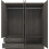 Nevada 4 Door 2 Drawer Mirrored Wardrobe Black Wood Grain 4