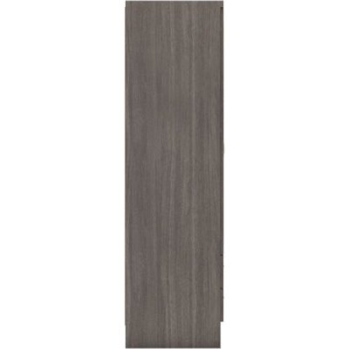 Nevada 4 Door 2 Drawer Mirrored Wardrobe Black Wood Grain 1