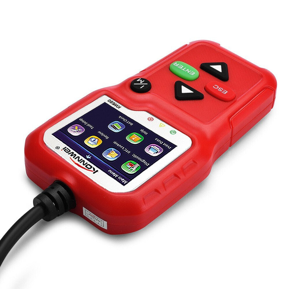 (Red) OBDII CAN Diagnostic Tool Car Code Reader for Cars