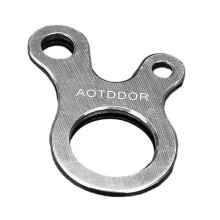 3 Holes Multi Purpose EDC Outdoor Survival Rope Buckle Quick Knotting Tool Silver