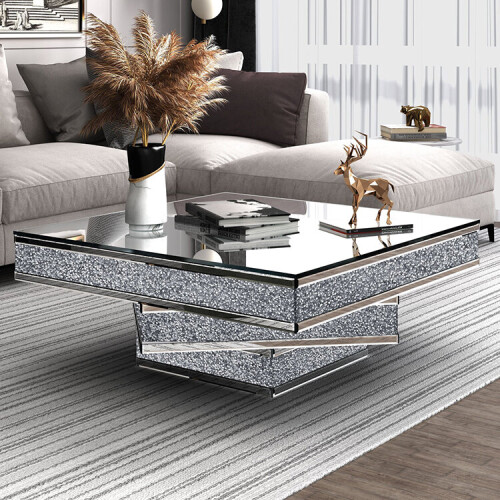 3 Tiered Crushed Diamond Coffee Table