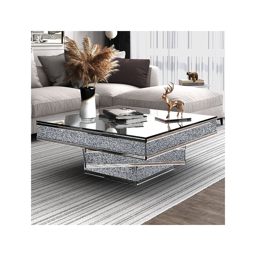 3 Tiered Crushed Diamond Coffee Table