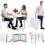 4ft Heavy Duty Folding Table Portable Camping Standing Table with Carry Handle 5
