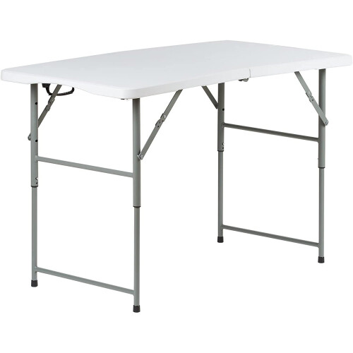 4ft Heavy Duty Folding Table Portable Camping Standing Table with Carry Handle 2