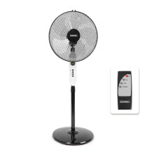 Duronic FN65 Pedestal Fan, Oscillating/Rotating 16 Inch Tilting Head, 60W Power - 3 Modes/3 Speeds, Timer Function, Remote Control Included (black)