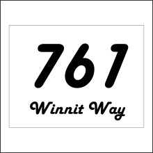 (300 x 200mm - 12 x 8, Sticker / Sav - White Background) CUSTOM HOUSE SIGN DOOR STREET NUMBER PERSONALISED