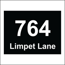 (200 x 150mm - 8 x 6, Sticker / Sav - White Background) CUSTOM HOUSE SIGN DOOR STREET NUMBER PERSONALISED