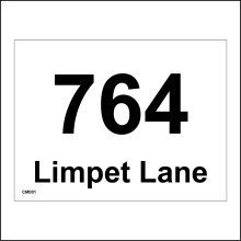 (600 x 450mm - 24 x 18, Sticker / Sav - White Background) CUSTOM HOUSE SIGN DOOR STREET NUMBER PERSONALISED