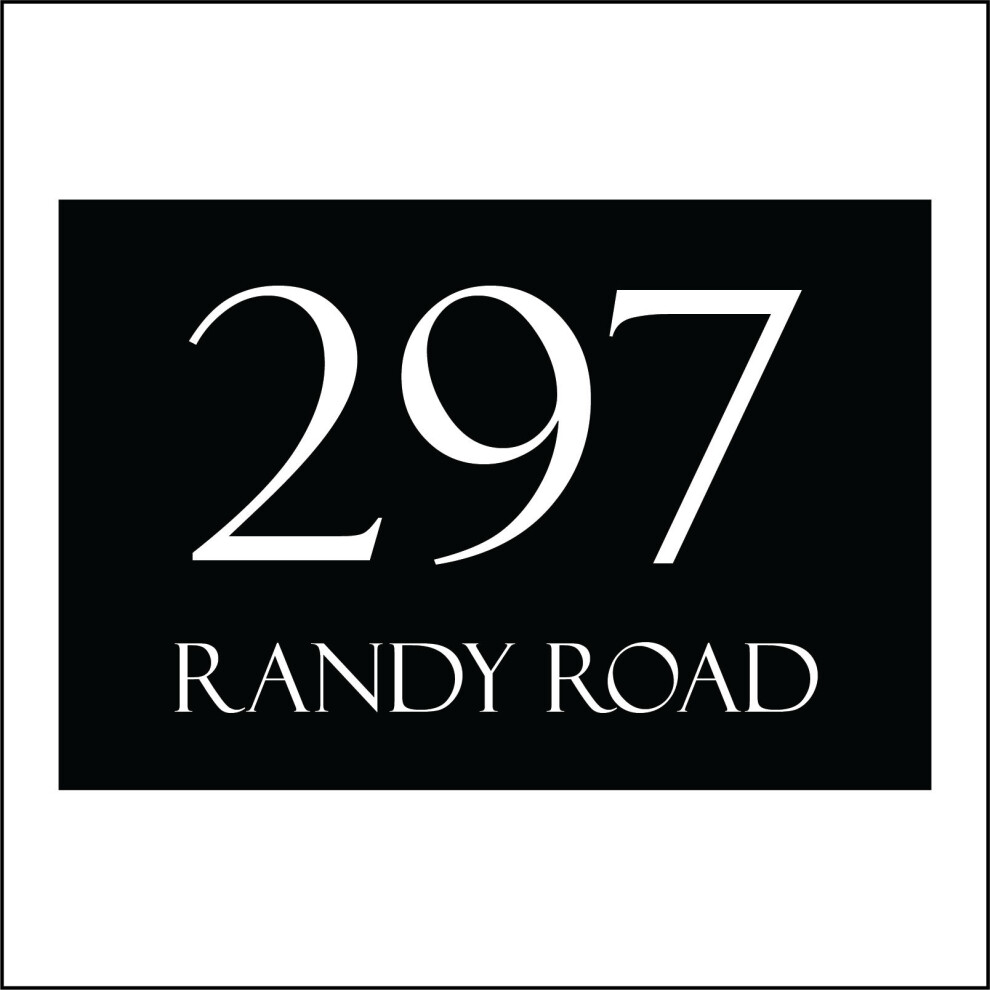(200 x 150mm - 8 x 6, Dibond / Composite Aluminium) CUSTOM HOUSE SIGN DOOR STREET NUMBER PERSONALISED