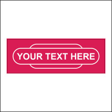 (600 x 200mm - 24 x 8, 1mm Pvc Foamex) CM155F Personalise Your Choice Model Train Railway Totem Station Sign Magenta