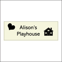 (150 x 50mm - 6 x 2, 1mm Pvc Foamex) CM195 Alison's Playhouse Sign Customise Choice Gift Present Garden Fun Childs 600mm x 200mm Magnetic - Vehicle Grade