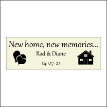 (450 x 150mm - 18 x 6, Magnetic - Vehicle Grade) CM278 New Home New Memories Your Names Date Sign Personalise Me House Pad Flat 600mm x 200mm Magnetic - Vehicle Grade