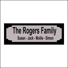 (600 x 200mm - 24 x 8, 3mm Standard Foamex Foamboard) CM290 The Surname Family First Names Under Sign Personalise Custom Choice Words 600mm x 200mm Magnetic - Vehicle Grade