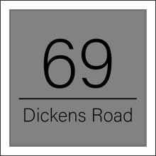 (300 x 300mm - 12 x 12, Sticker / Sav - White Background) CM298 69 Dickens Road Sign Personalise Custom House Number Plate Location 600mm x 600mm Magnetic - Vehicle Grade
