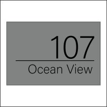 (400 x 300mm - 16 x 12, Dibond / Composite Aluminium) CM295 107 Ocean View Sign House Plate Number Location Road Grey Door Gift Area 600mm x 450mm Magnetic - Vehicle Grade