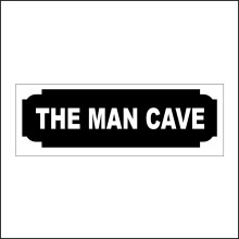 (600 x 200mm - 24 x 8, Dibond / Composite Aluminium) CM289 The Man Cave Sign Personalise Choice Gift Pub Bar Shed Plaque Wall Door 600mm x 200mm Magnetic - Vehicle Grade
