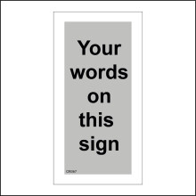 (200 x 400mm - 8 x 16, A - Sticker / Sav - Non-See Through) CM367 Your Words On This Sign Sign Grey Black Name Text Choice Personalise Bar 300mm x 600mm B - Magnetic - Vehicle Grade