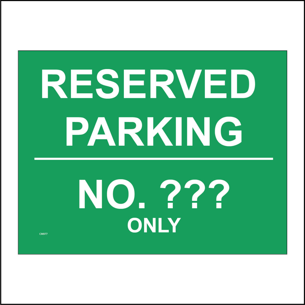 (200 x 150mm - 8 x 6, Magnetic - Vehicle Grade) CM977 Reserved Parking No Personalise Your Text Choice Words Letters Only Sign-image-OPC-P5XFGTS-NEW