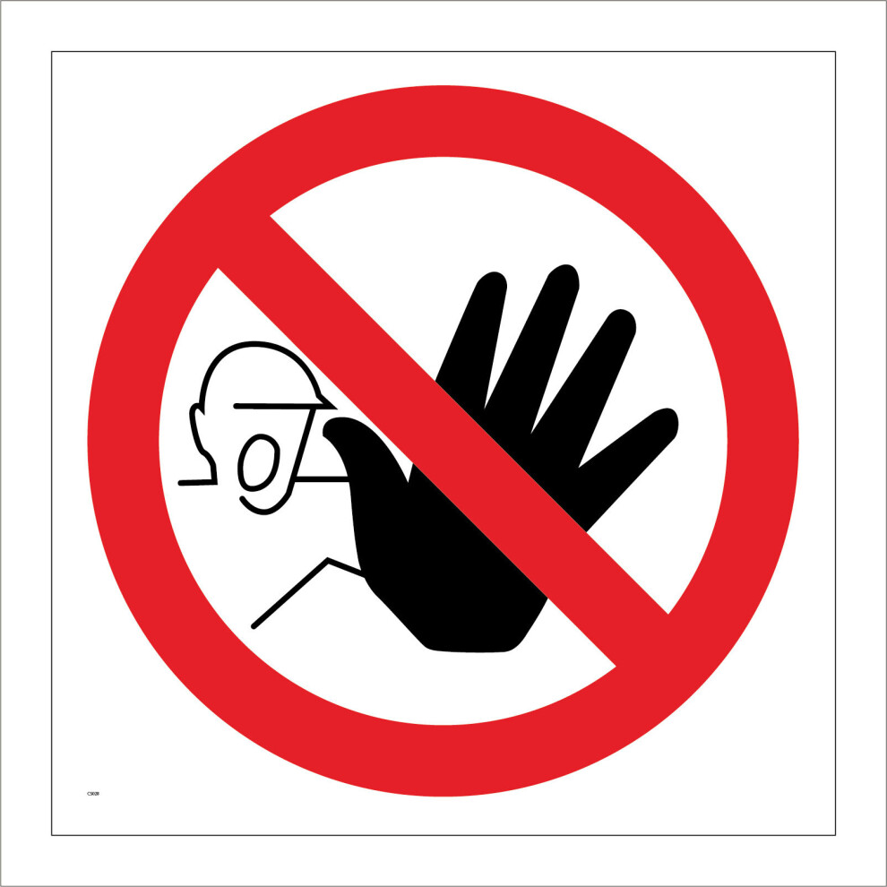 (250 x 250mm - 10 x 10, 10mm Extra Heavy Duty Foamex Foamboard) CS028 NO ACCESS RESTRICTED BUILDING CONSTRUCTION DANGER BEWARE SLOW DOWN SIGN-image-OPC-P5WJR6G-NEW